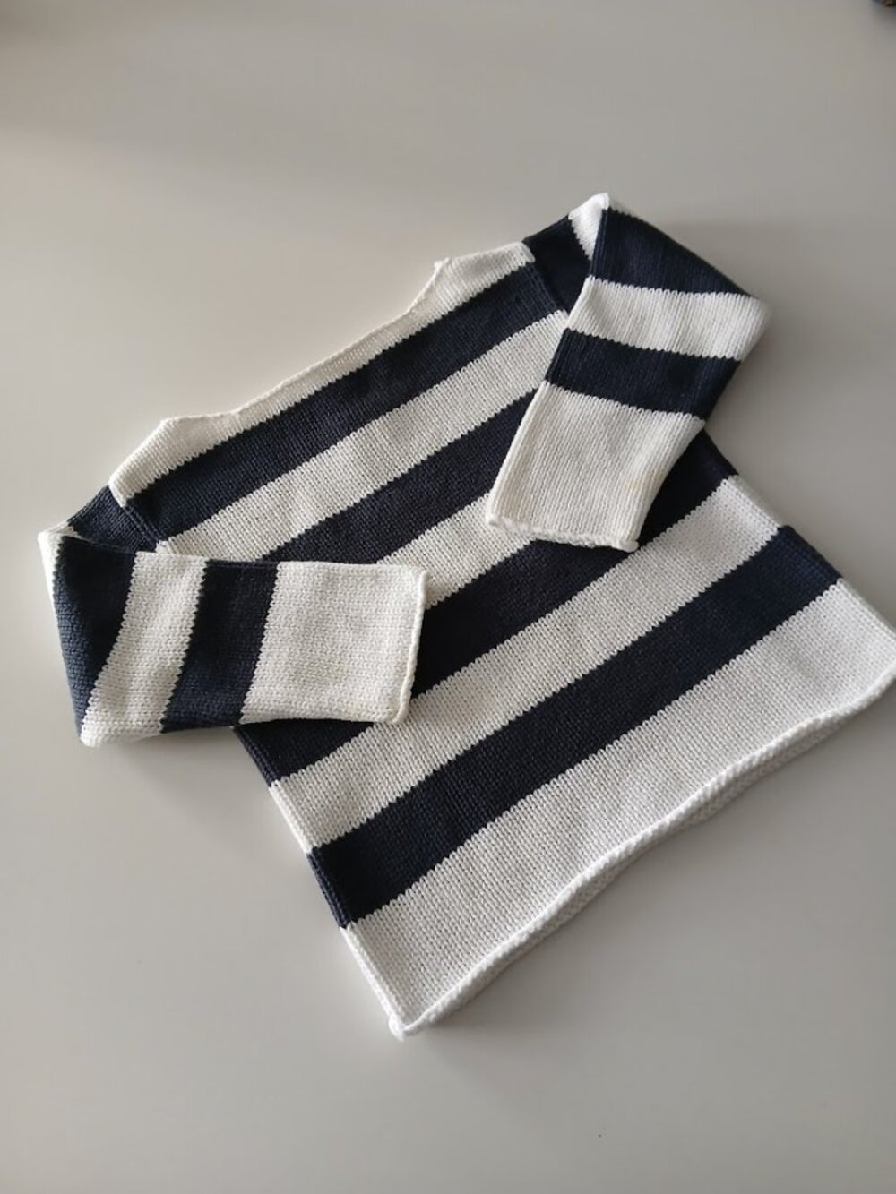 Baby Gap 100% Cotton Navy & White Sweater 2T